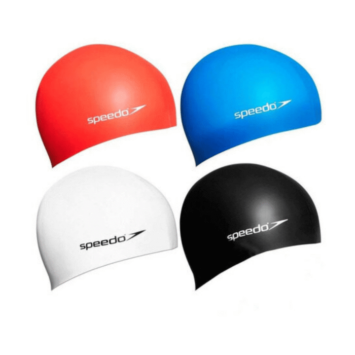 Speedo Junior Plain Flat Silicone - Gorra de Natación - Imagen 1