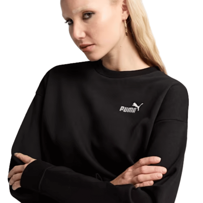 PUMA ESS No.1 Logo Relaxed Crew – Buzo Dama - Imagen 2