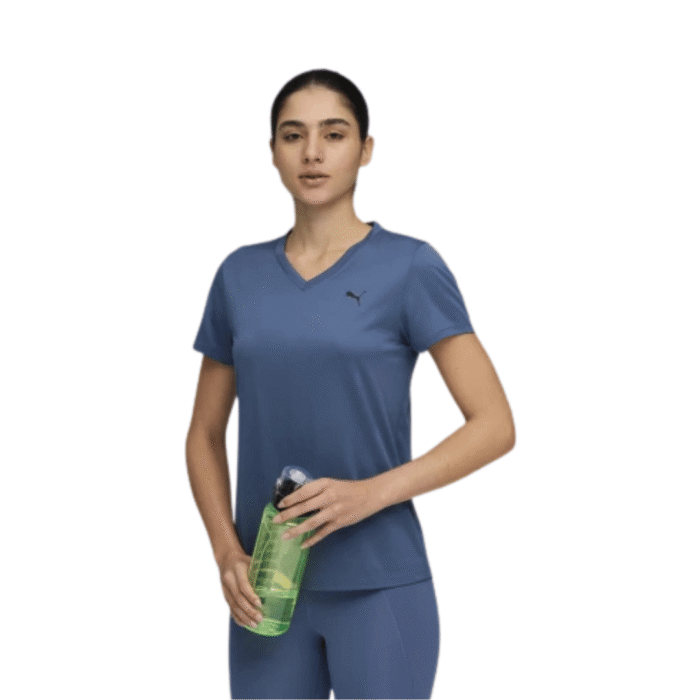 Puma W TAD Essential V Neck Tee T-Shirt – Camiseta Dama - Imagen 2