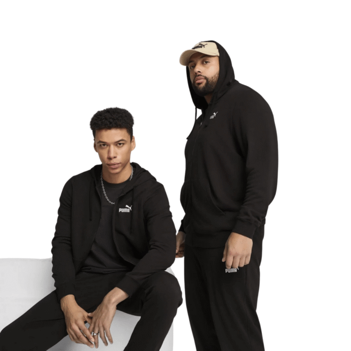 Puma ESS Fullzip Hoodie Black - Campera Hombre - Imagen 4