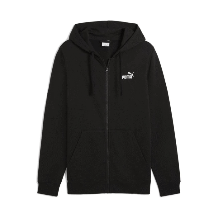 Puma ESS Fullzip Hoodie Black - Campera Hombre - Imagen 1